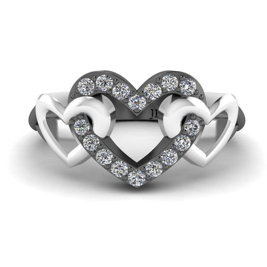 JBR Open Heart Sterling Silver Promise Ring For Women - JBR Jeweler