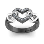 JBR Open Heart Sterling Silver Promise Ring For Women - JBR Jeweler