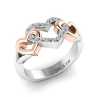 JBR Open Heart Sterling Silver Promise Ring For Women - JBR Jeweler