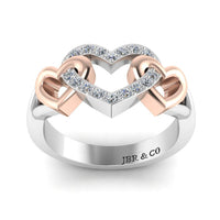 JBR Open Heart Sterling Silver Promise Ring For Women - JBR Jeweler