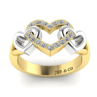 JBR Open Heart Sterling Silver Promise Ring For Women - JBR Jeweler