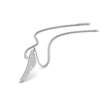 JBR Pave Cluster Wing Diamond Sterling Silver Pendant - JBR Jeweler
