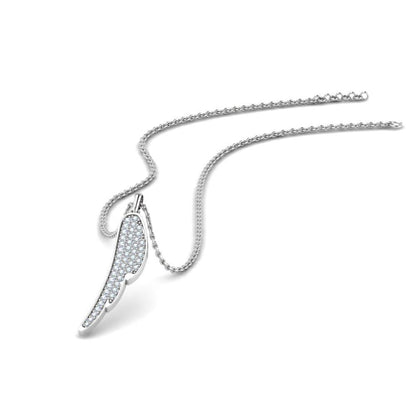 JBR Pave Cluster Wing Diamond Sterling Silver Pendant - JBR Jeweler