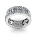 JBR Pave-Set Baguette and Round Cut Women’s Wedding Band - JBR Jeweler
