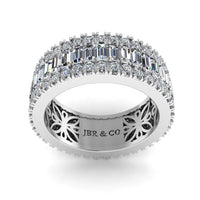 JBR Pave-Set Baguette and Round Cut Women’s Wedding Band - JBR Jeweler