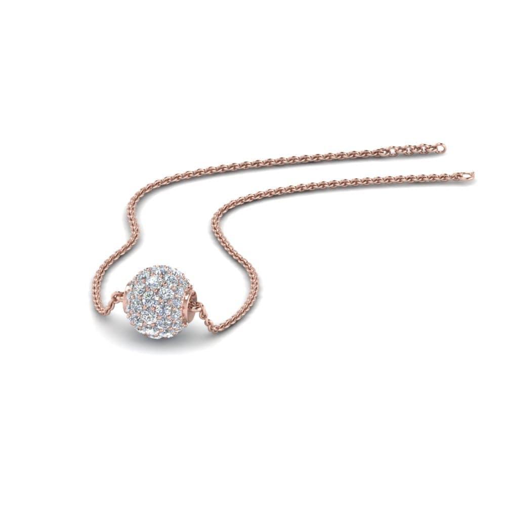 JBR Pave Set Diamond Sphere Sterling Silver Pendant - JBR Jeweler