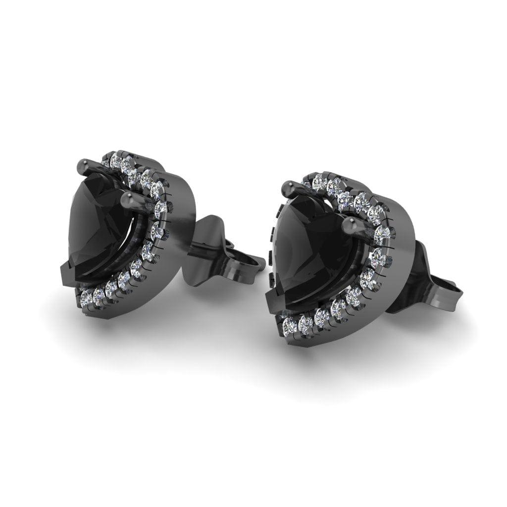 Amazon.com: Dazzlingrock Collection Round Black Diamond Micro Pave Dice  Shape Unisex Stud Earring (0.23 ctw, Color Black, Clarity Opaque) in Black  Plated 925 Sterling Silver in Push Back: Clothing, Shoes & Jewelry