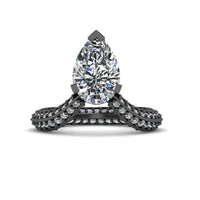 JBR Pear Cut V Shape S925 Cocktail Ring - JBR Jeweler