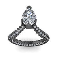 JBR Pear Cut V Shape S925 Cocktail Ring - JBR Jeweler