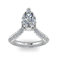 JBR Pear Cut V Shape S925 Cocktail Ring - JBR Jeweler