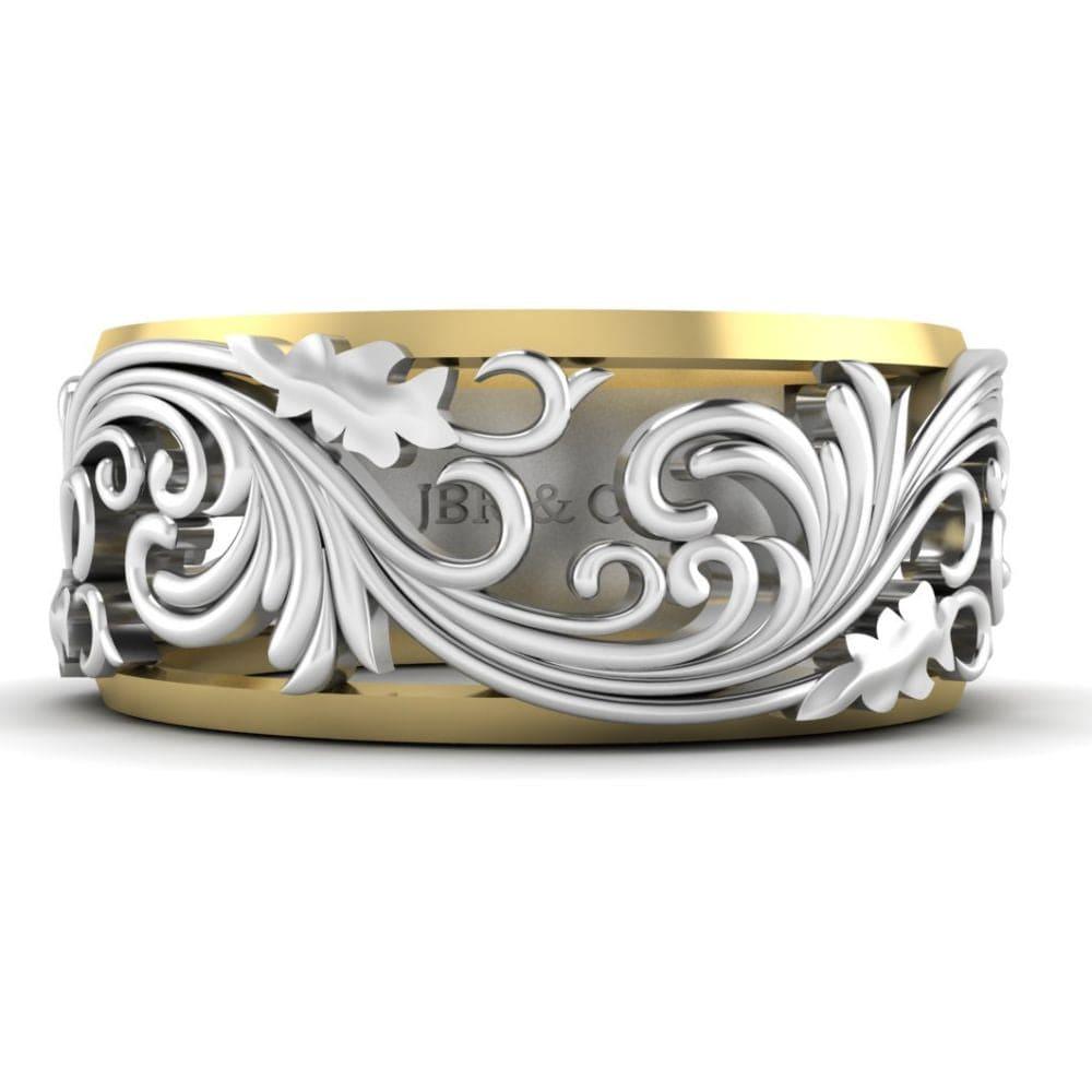 JBR Peony Sterling Silver Women’s Band - JBR Jeweler