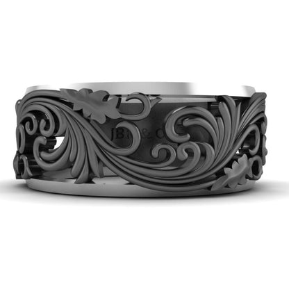 JBR Peony Sterling Silver Women’s Band - JBR Jeweler