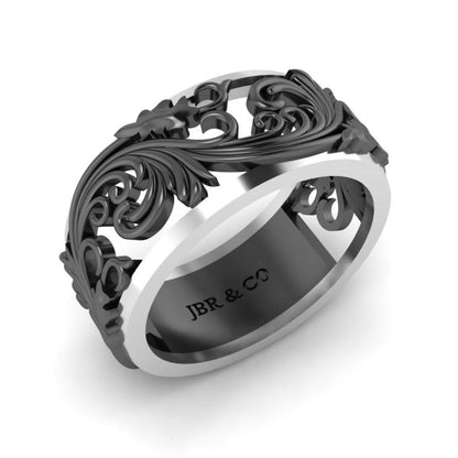 JBR Peony Sterling Silver Women’s Band - JBR Jeweler