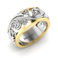 JBR Peony Sterling Silver Women’s Band - JBR Jeweler