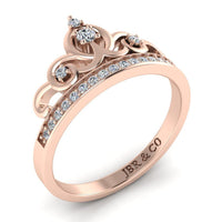 JBR Princess Crown Sterling Silver Promise Ring - JBR Jeweler