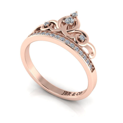 JBR Princess Crown Sterling Silver Promise Ring - JBR Jeweler