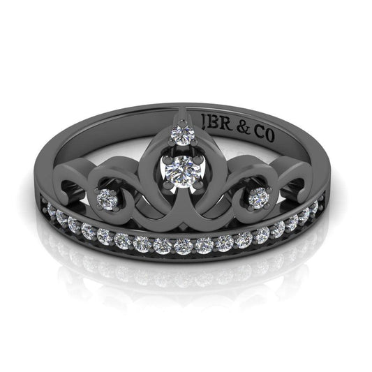 JBR Princess Crown Sterling Silver Promise Ring - JBR Jeweler