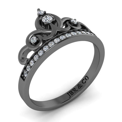 JBR Princess Crown Sterling Silver Promise Ring - JBR Jeweler