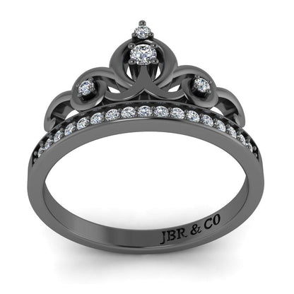 JBR Princess Crown Sterling Silver Promise Ring - JBR Jeweler