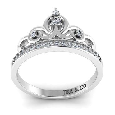 JBR Princess Crown Sterling Silver Promise Ring - JBR Jeweler