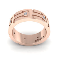 JBR Princess Cut Sterling Silver Wedding Band - JBR Jeweler