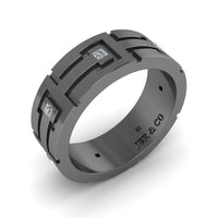 JBR Princess Cut Sterling Silver Wedding Band - JBR Jeweler