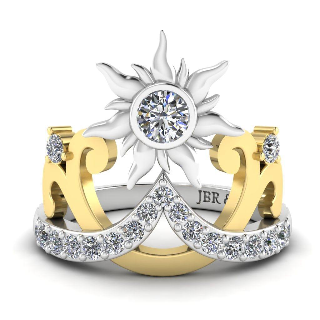 JBR Rapunzel Diamond Sun Tiara Sterling Silver Ring - JBR Jeweler