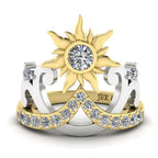 JBR Rapunzel Diamond Sun Tiara Sterling Silver Ring - JBR Jeweler