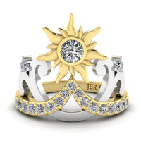 JBR Rapunzel Diamond Sun Tiara Sterling Silver Ring - JBR Jeweler