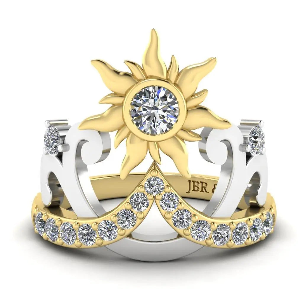 JBR Rapunzel Diamond Sun Tiara Sterling Silver Ring - JBR Jeweler