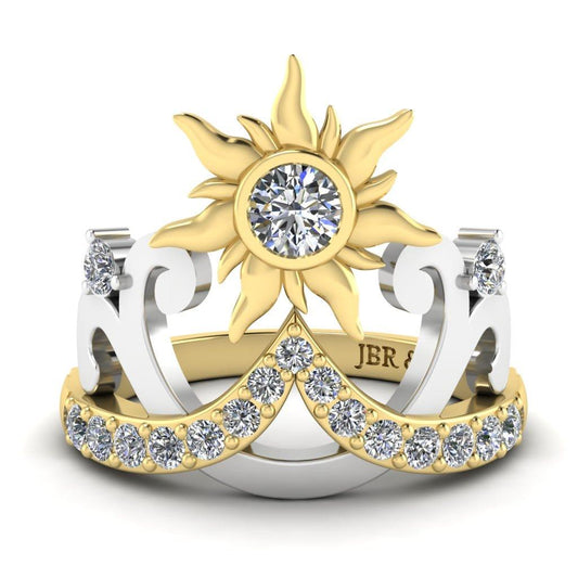 JBR Rapunzel Diamond Sun Tiara Sterling Silver Ring - JBR Jeweler