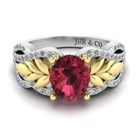 JBR Rhodolite Synthetic Garnet Anna Design Sterling Silver Ring - JBR Jeweler