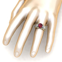 JBR Rhodolite Synthetic Garnet Anna Design Sterling Silver Ring - JBR Jeweler