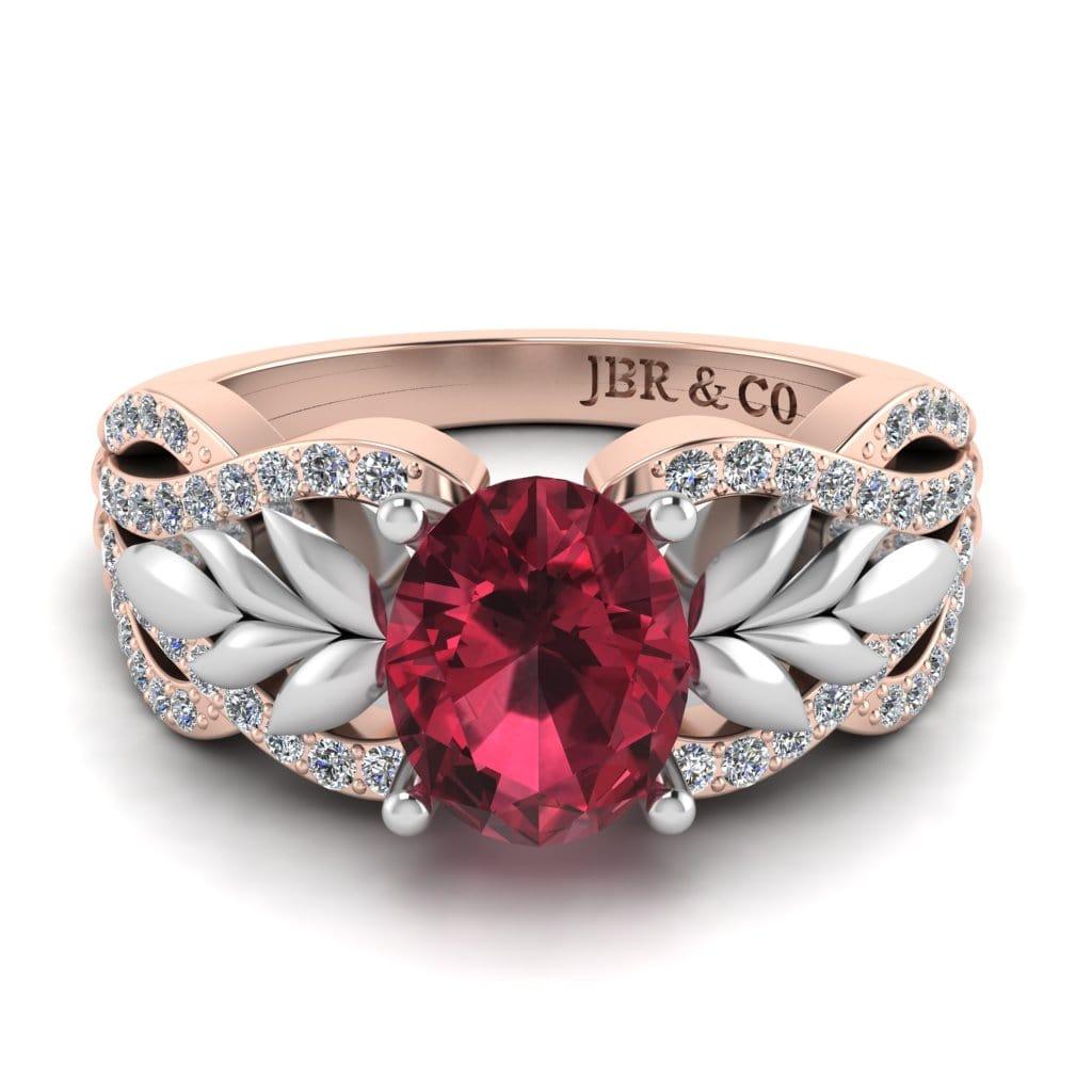 JBR Rhodolite Synthetic Garnet Anna Design Sterling Silver Ring - JBR Jeweler