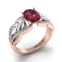 JBR Rhodolite Synthetic Garnet Anna Design Sterling Silver Ring - JBR Jeweler