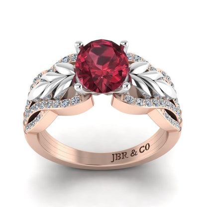 JBR Rhodolite Synthetic Garnet Anna Design Sterling Silver Ring - JBR Jeweler