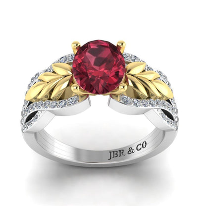 JBR Rhodolite Synthetic Garnet Anna Design Sterling Silver Ring - JBR Jeweler