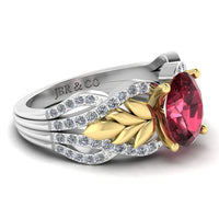 JBR Rhodolite Synthetic Garnet Anna Design Sterling Silver Ring - JBR Jeweler