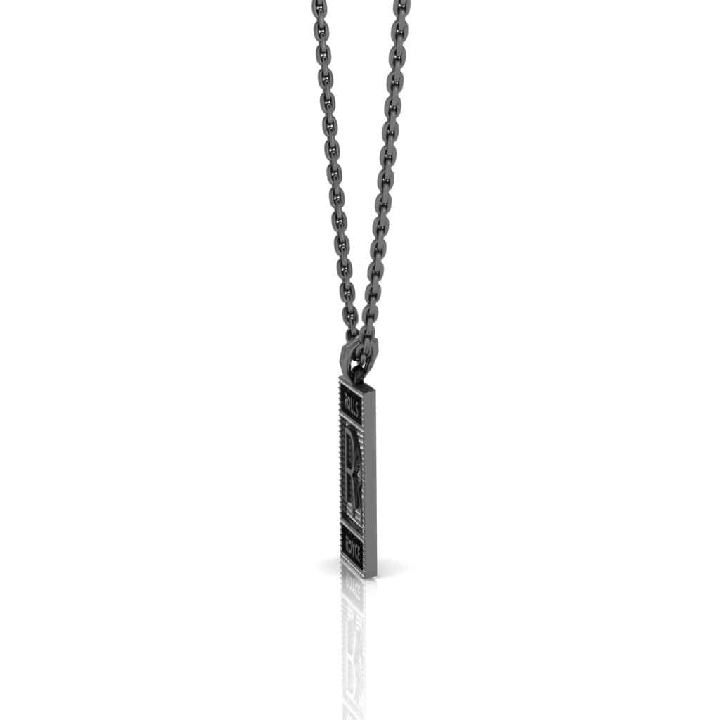 JBR Rolls Royse Sign Diamond Sterling Silver Necklace - JBR Jeweler