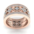JBR Round Bezel Set Sterling Silver Women's Band - JBR Jeweler