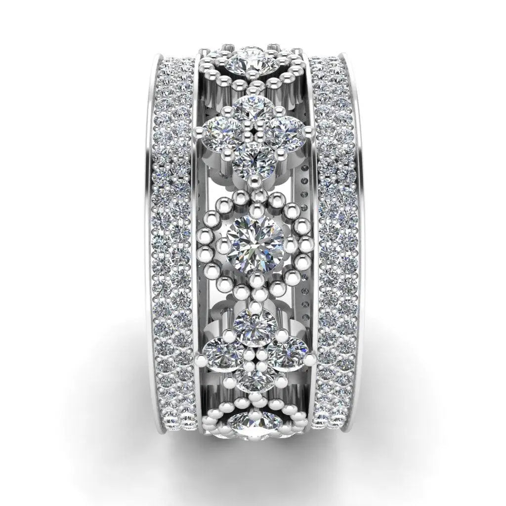 JBR Round Bezel Set Sterling Silver Women's Band - JBR Jeweler