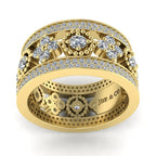 JBR Round Bezel Set Sterling Silver Women's Band - JBR Jeweler
