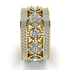 JBR Round Bezel Set Sterling Silver Women's Band - JBR Jeweler