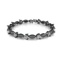 JBR Round Cut Diamond Bracelet In Sterling Silver - JBR Jeweler