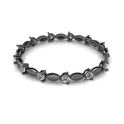 JBR Round Cut Diamond Bracelet In Sterling Silver - JBR Jeweler