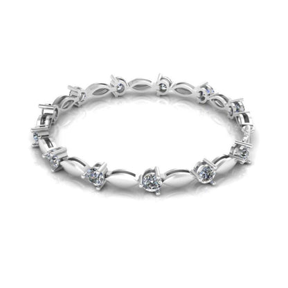 JBR Round Cut Diamond Bracelet In Sterling Silver - JBR Jeweler