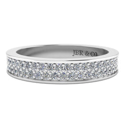 JBR Round Cut Eternity Sterling Silver Band - JBR Jeweler