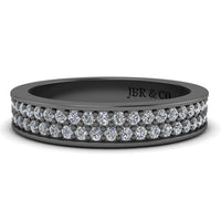 JBR Round Cut Eternity Sterling Silver Band - JBR Jeweler