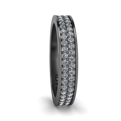 JBR Round Cut Eternity Sterling Silver Band - JBR Jeweler