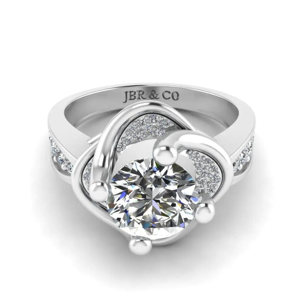 JBR Jeweler Silver Ring 3 / Silver JBR Round Cut Solitaire Sterling Silver Ring